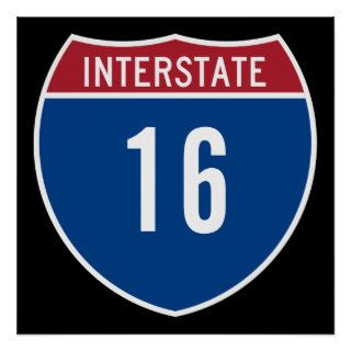 Interstate 16 print