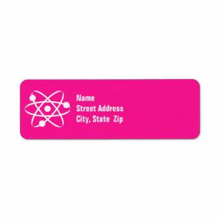 Hot Pink Atom Return Address Label