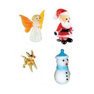 Looking Glass Torch Figurines   Set of 4 HOLIDAY Sculptures  Collectible Figurines  