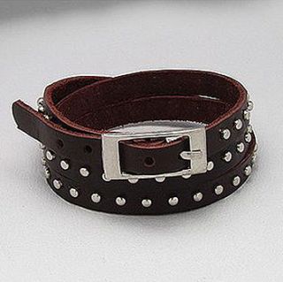 leather wrap bracelet adjustable by gama