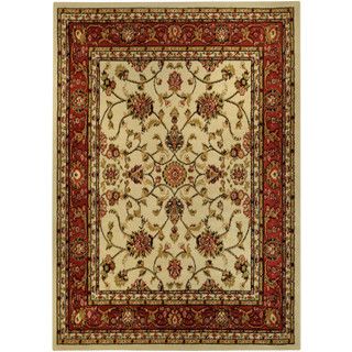 Floral Garden Traditional Ivory Area Rug (3'3 x 4'7) 3x5   4x6 Rugs