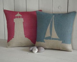 ' lighthouse ' cushion by rustic country crafts