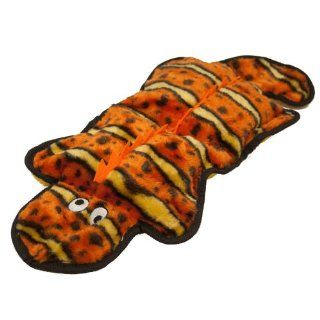Kyjen PP01487 Invincibles Plush Gecko Stuffingless Dog Toys Squeaker Toy 4 Squeakers, Large, Orange  Pet Squeak Toys 
