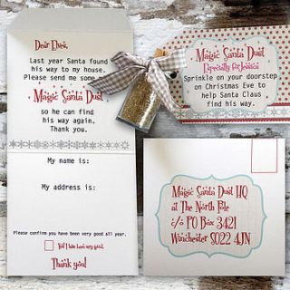 personalised christmas magic santa dust by 2by2 creative