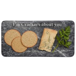 'i'm crackers about you' marble board by marbletree