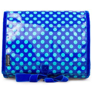 cobalt ta dot weekender hanging washbag by zpm