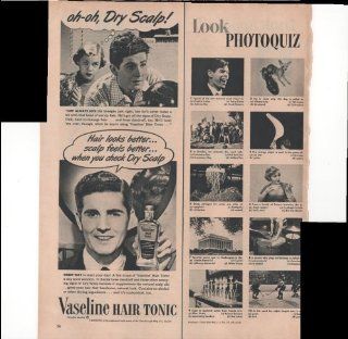 Vaseline Hair Tonic Hair Looks Feels Better 1952 Vintage Antique Advertisement  Prints  