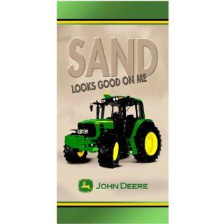 John Deere "Sand Looks Good" Green Beach Towel  