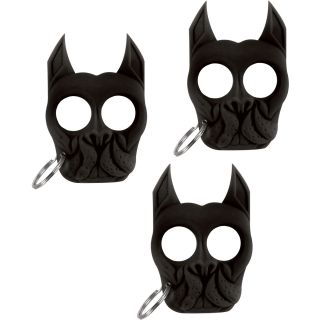 PS Products Pitbull Self-Defense Keychains — 3-Pack, Model# PB-BLK3  Self Defense