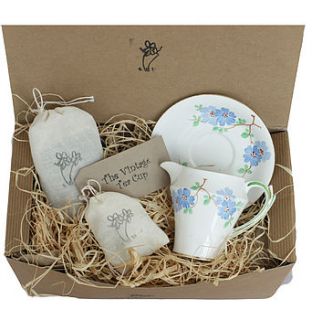 china planter gift set with bulbs by the vintage tea cup