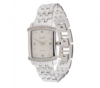 Ecclissi Sterling 1/3 cttw Diamond Bracelet Watch —