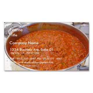 Spaghetti Dinner Cooking Food Italian Sauce Business Card Templates
