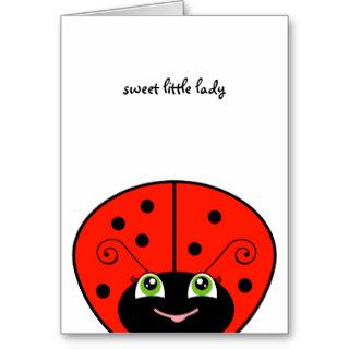 cute ladybug BIRTHDAY GREETING card