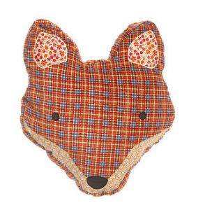 vintage style cotton fox cushion by the comfi cottage