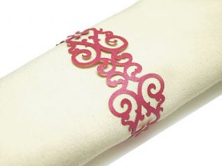 ten adore laser cut napkin rings by intricate home