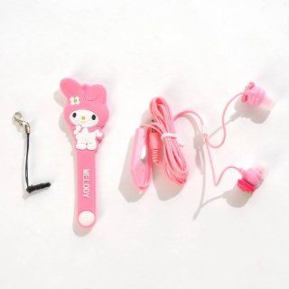 My Melody SAN X Bonbonribbon Cute Rabbit Strawberry & Villain 3.5mm Jack Anti dust Plug Earphone Wired Headset Pink Computers & Accessories