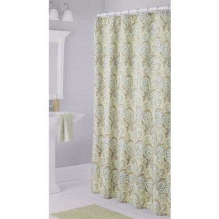 "Mystic" Green Paisley Shower Curtain  