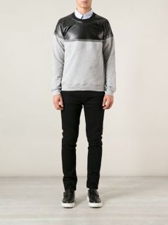 Msgm Contrast Panel Sweatshirt   Bonvicini