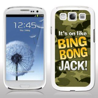 Samsung Galaxy S3 Case   Duck Dynasty   "It's on like Bing Bong Jack"   White Protective Hard Case Cell Phones & Accessories