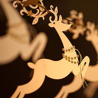 reindeer garland decoration by postbox party