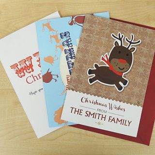personalised christmas cards by able labels