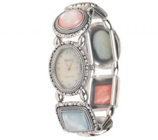 Ecclissi Sterling Colors of Mother of Pearl Stretch Watch —