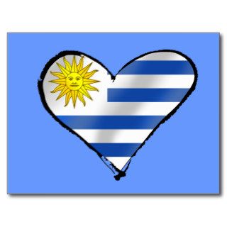 I love Uruguay Uruguayan heart gifts Postcard