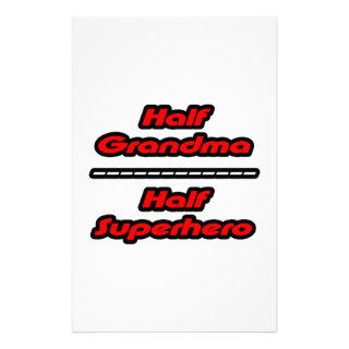 Half Grandma Half Superhero Custom Stationery