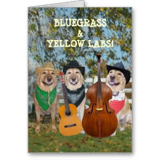 Country Music & Labs Customizable Birthday Card