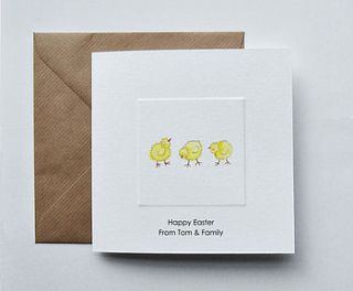 'chicks three personalised easter card' by honey tree publishing