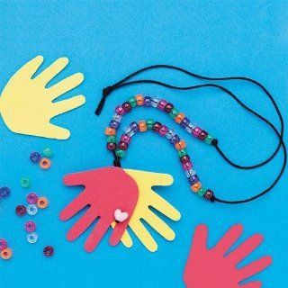 Helping Hands Necklaces Craft Kit (Makes 12)   Childrens Jewelry Making Kits