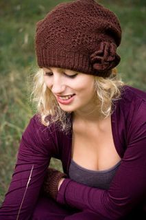 lacy knit wool hat by gabrielle parker clothing and accessories
