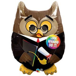 "Look Whoooo Did It" Graduation Owl 32" Balloon Mylar Health & Personal Care