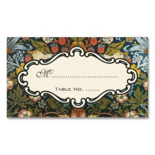Antique Victorian Wedding Floral Bird Table Number Business Card