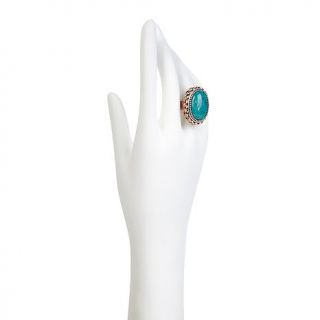 Studio Barse Oval Turquoise 2 Tone Copper and Sterling Silver Ring