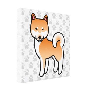 Shiba Inu Red Gallery Wrapped Canvas