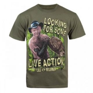Call Of The Wildman Men's Looking For Some Live Action   T Shirt at  Mens Clothing store
