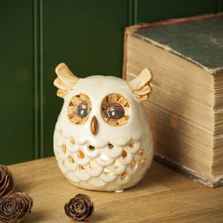 ceramic owl tea light holder by the contemporary home