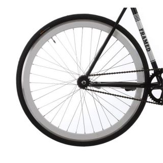 Framed Lifted Flat Bar Bike S/S Black/White 52cm/20.5in