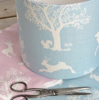 handmade enchanted wood fabric lampshade by lolly & boo lampshades