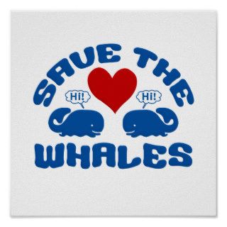 SAVE THE WHALES poster