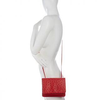 co lab by Christopher Kon Ostrich Embossed Crossbody