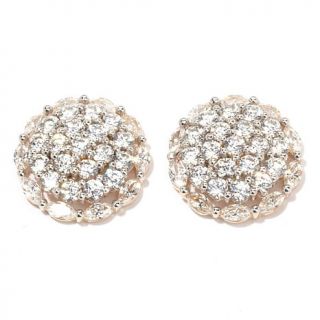 Victoria Wieck 4.28ct Absolute™ Round and Marquise Framed Cluster Earring