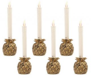 Set of 6 BatteryOperated Window Candles with Timer by Valerie —
