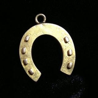 vintage 1900s 9ct gold horseshoe pendant by iamia