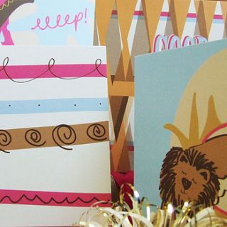 pack of four greetings cards by start today illustrations