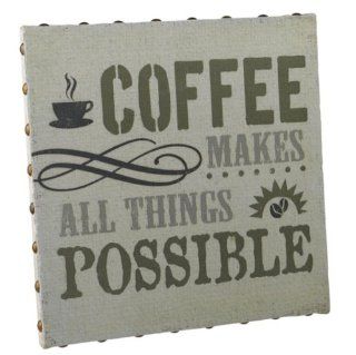 Coffee Makes All Things Possible Wall Print Kitchen Decor 16x16  
