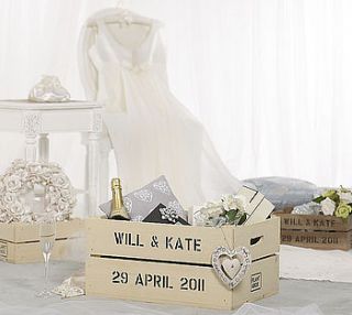 personalised wedding gift crate by plantabox