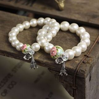 handmade pearl charm bracelet by lisa angel