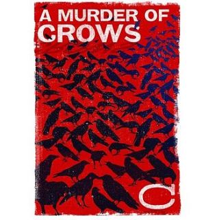 graphic design print crows by lavender room